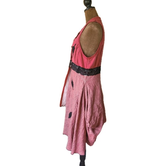 Broken‎ Ghost Langenlook Long Vest Asymmetrical Toggle Buttons Hippie Bohemian - Picture 3 of 8